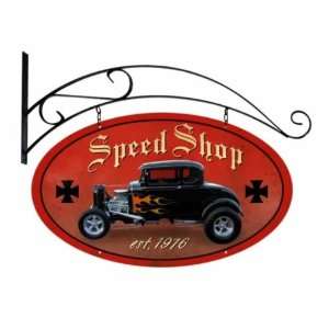  Speed Shop Vintage Metal Sign Double Sided