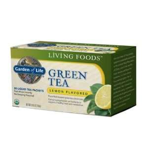 Garden of Life, Box   Green Tea Caffeinated Lemon Unsweetened   15 
