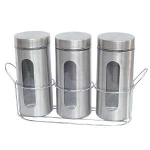  Spice Paradise Stainless Steel 3 Piece Canister Set   9 