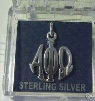 Sterling Silver Greek Fraternity Alpha Phi Omega Charm  