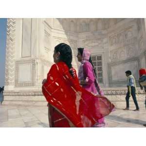 Visitors at the Taj Mahal, Agra, Uttar Pradesh, India Photographic 