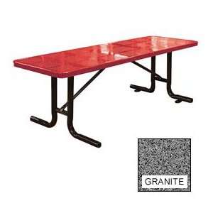  6 Free Standing Perforated Picnic Table, In Ground Mount 