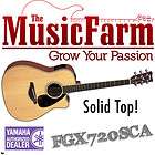 Yamaha FG Series FGX720SCA Acoustic Electric Guitar with Tuner 