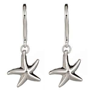   Tiffany Inspired Starfish Dangle Earrings  Silver Jewelry