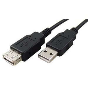 3 ft USB 2.0 A Male to A Female Extension Cable Black 