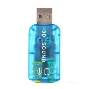  External 5.1 USB 3D Audio Sound Card Adapter for PC 
