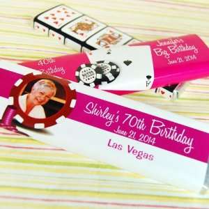  Personalized Las Vegas Themed Birthday Chocolate Bars 