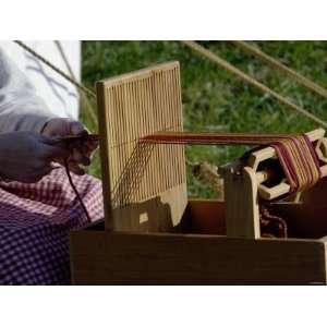  Weaving on a Laptop Hand Loom, Yorktown Battlefield 