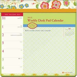    Lily Ashbury 2013 Weekly Desk Pad Calendar
