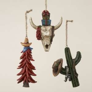  Club Pack of 12 Western Style Chili, Cactus and Skull Christmas 