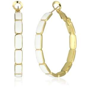    Kate Spade New York Park Guell White Hoop Earrings Jewelry