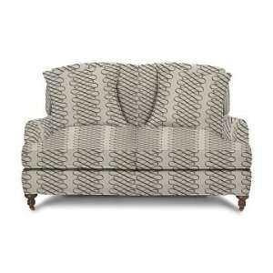 Williams Sonoma Home Bedford Loveseat, Swash Stripe, Charcoal, Down 