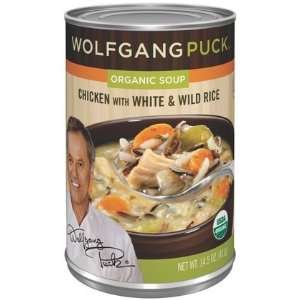 Wolfgang Puck Organic Chicken w/ White & Wild Rice Soup, 14.5 oz Cans 